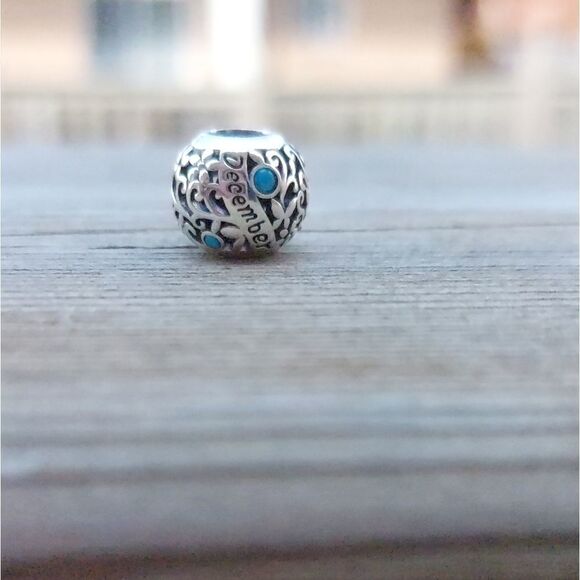 925 Silver December Birthstone Charm - Picture 6 of 6